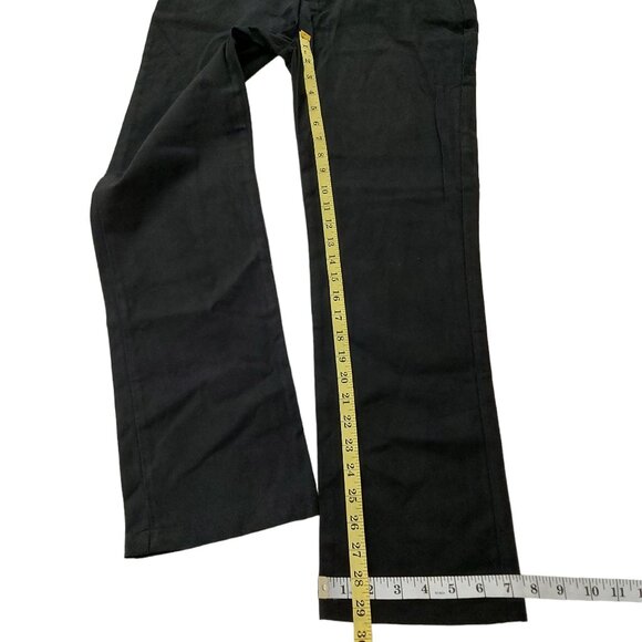 School Approved Uniform Pants Youth 18 Black Flat Front Straight Leg - Picture 9 of 10